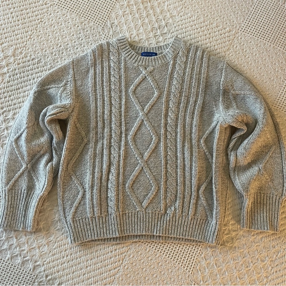 Maison Me Kids Grey Wool Sweater